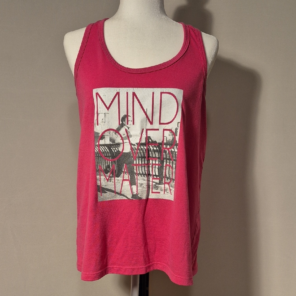 Danskin Now "Mind Over Matter" Razorback Pink Tank Top - Sz. XL